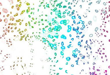 Işık Çokrenkli, daireli Gökkuşağı vektör şablonu.