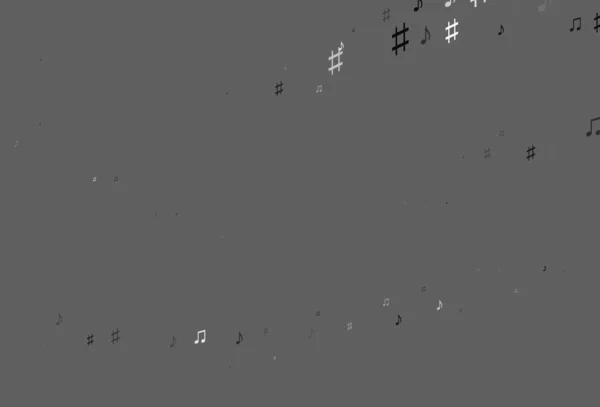 Argent Clair Motif Vectoriel Gris Avec Éléments Musicaux — Image vectorielle