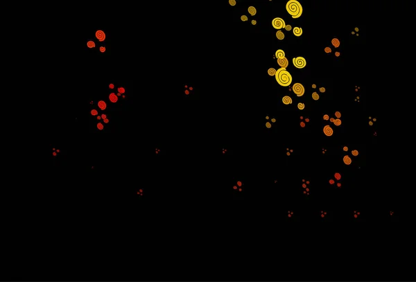Patrón Vectorial Naranja Oscuro Con Formas Burbuja — Archivo Imágenes Vectoriales