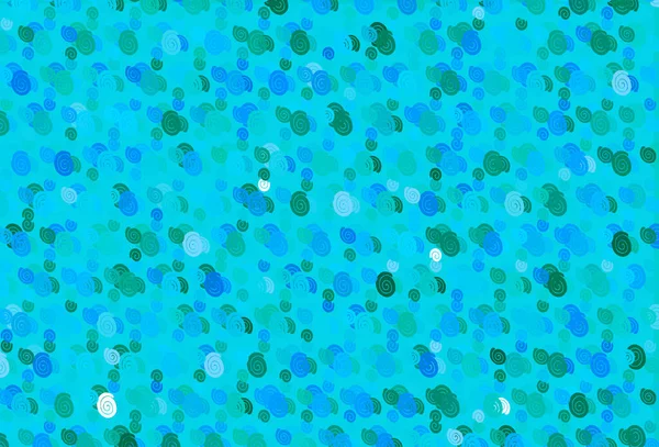Hellblauer Grüner Vektorhintergrund Mit Gebogenen Bändern — Stockvektor