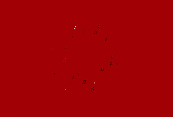 Светло Красный Векторный Узор Музыкальными Элементами — стоковый вектор