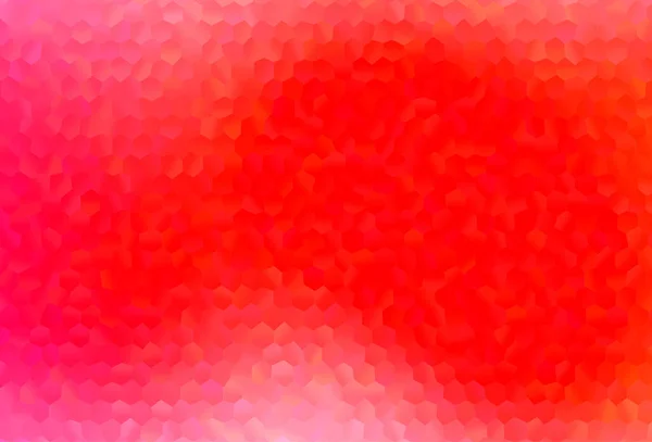 Texture Vectorielle Rouge Clair Avec Hexagones Colorés — Image vectorielle