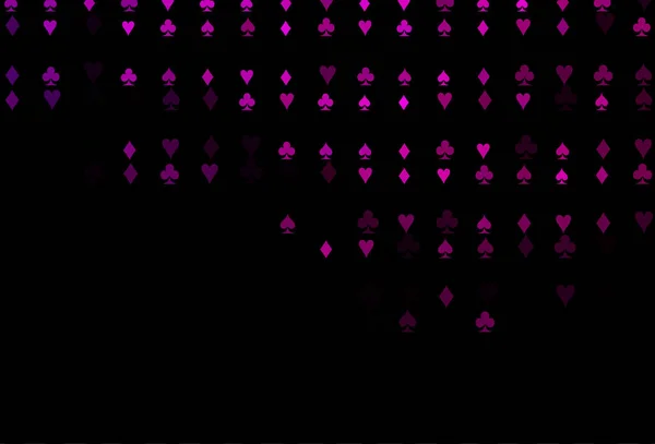 Patrón Vectorial Rosa Oscuro Con Símbolo Tarjetas — Vector de stock