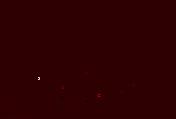 Lichtblauwe Rode Vectorachtergrond Met Cijfersymbolen — Stockvector