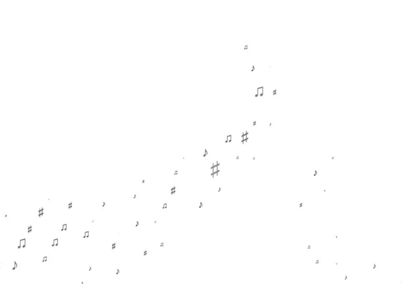 Світло Срібло Сірий Векторна Текстура Музичними Нотами — стоковий вектор