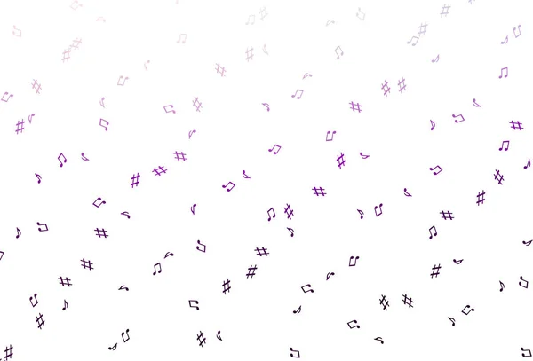 音楽要素とライトパープルベクトルパターン — ストックベクタ