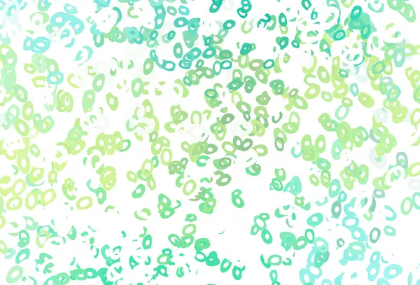 Light Green Yellow Vector Background Bubbles — Stock Vector