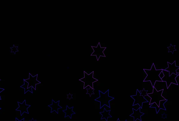 Dunkelrosa Blaue Vektorschablone Mit Sternen — Stockvektor