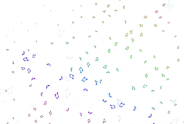 Multicolor Claro Textura Vectorial Del Arco Iris Con Notas Musicales — Archivo Imágenes Vectoriales