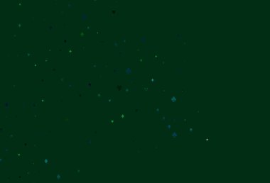 Açık Mavi, iskambil kağıtlı yeşil vektör dokusu.