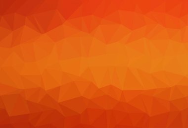 Açık Turuncu vektör düşük poli kapağı.