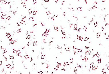 Müzik notalarıyla açık renkli vektör dokusu.
