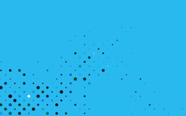 Kristallerle, dairelerle, karelerle vektör şablonu. Renkli noktaları, çizgileri, küpleri olan soyut çizimler. İş ilanları, broşürler, broşürler için desen