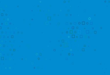 Açık Mavi, çemberlerle yeşil vektör örtüsü, küplerle.