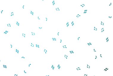 Müzik sembollü hafif BLUE vektör şablonu.