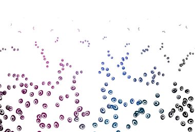 Açık Pembe, daireli Mavi vektör şablonu.