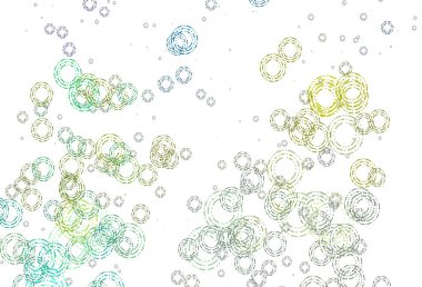 Açık Mavi, daire şekilli sarı vektör düzeni.