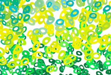 Açık Yeşil, daire şekilli sarı vektör düzeni.