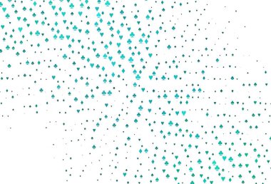 Kart işaretli hafif BLUE vektör arkaplanı. Oyun kartlarının izole sembollerine sahip soyut çizimler. Vegas 'ta parti ilanları, etkinlikler.