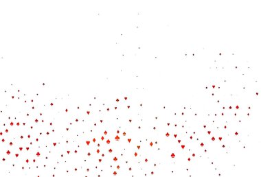 Kart sembollü açık kırmızı vektör deseni.