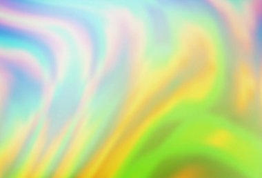 Açık Mavi, eğri kurdeleli yeşil vektör şablonu.