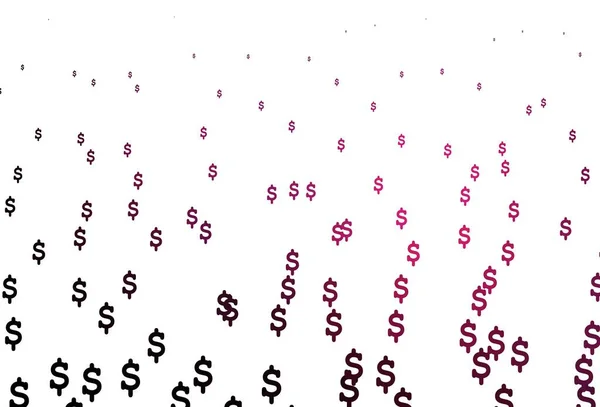 Dark Pink Vector Template Dollar Сучасна Абстрактна Ілюстрація Символами Грошей — стоковий вектор