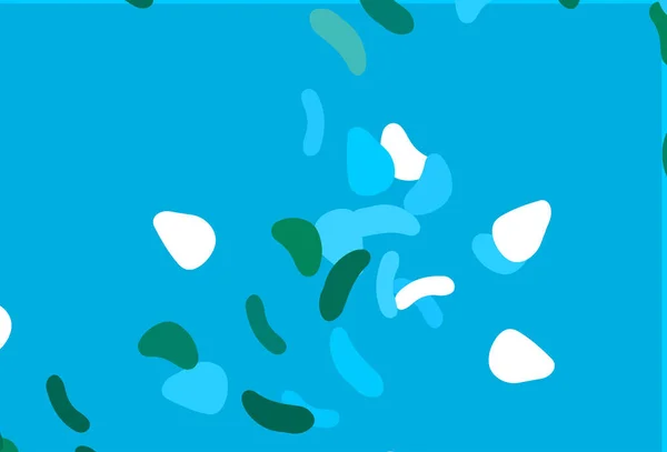 Bleu Clair Fond Vectoriel Vert Avec Des Formes Abstraites — Image vectorielle