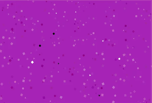 Modèle Vectoriel Violet Clair Avec Cristaux Cercles Carrés — Image vectorielle