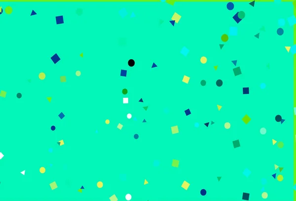 Ανοιχτό Μπλε Κίτρινο Διάνυσμα Φόντο Τρίγωνα Κύκλους Κύβους — Διανυσματικό Αρχείο