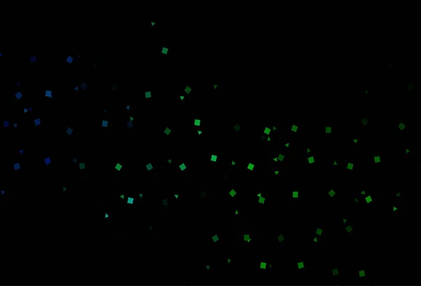 Azul Oscuro Cubierta Vectorial Verde Estilo Poligonal Con Círculos — Archivo Imágenes Vectoriales