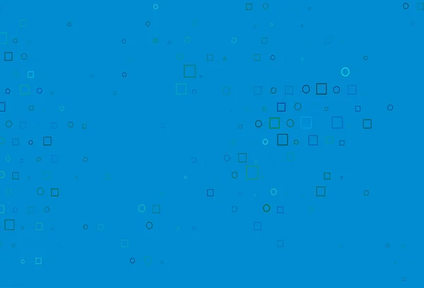 Синий Зеленый Векторный Чехол Кругами Кубиками — стоковый вектор