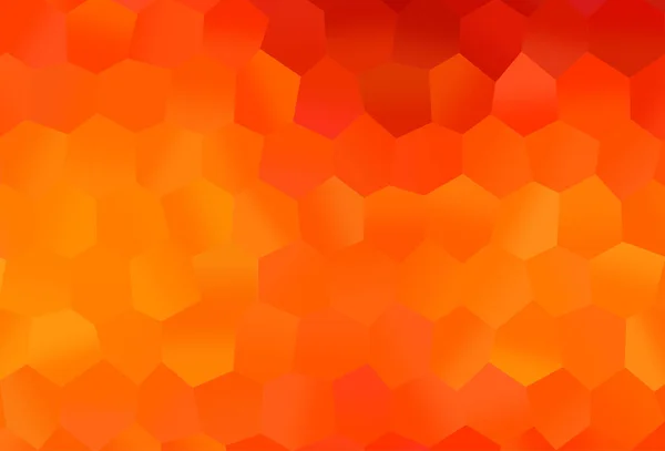 Fond Vectoriel Orange Clair Avec Hexagones — Image vectorielle