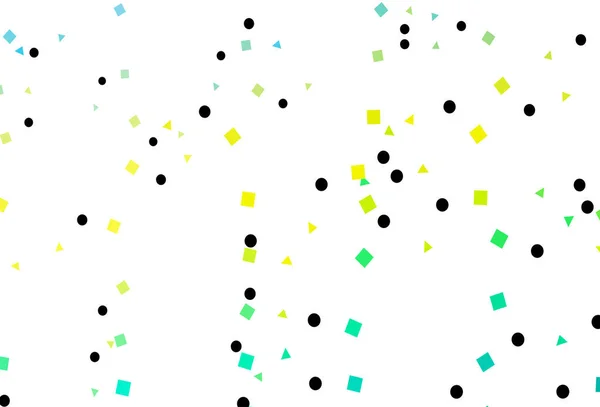 Светло Зеленый Желтый Векторный Фон Треугольниками Кругами Кубиками — стоковый вектор