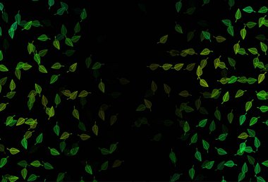 Koyu yeşil, sarı vektör çizim kapağı.