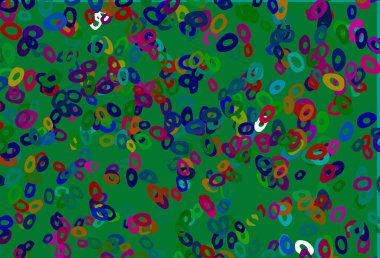 Koyu Çokrenkli, baloncuklu Gökkuşağı vektör arkaplanı.