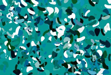 Açık Mavi, Memphis şekilli yeşil vektör şablonu.