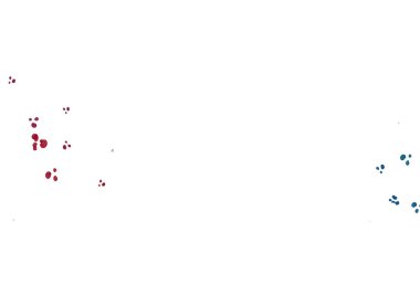 Açık Mavi, kırmızı çizgili vektör şablonu, oval.