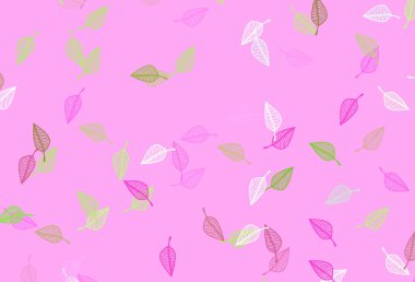 Açık Pembe, Yeşil vektör el boyaması şablon.