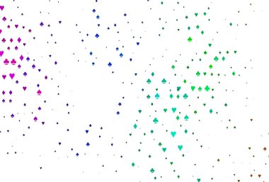 Açık Çokrenkli, Gökkuşağı vektör örtüsü ve kumar sembolleri.