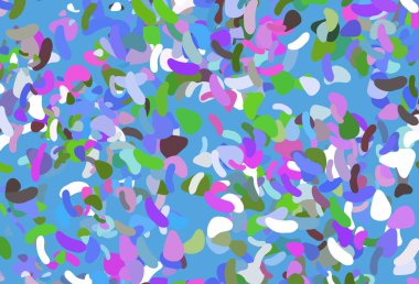 Soyut biçimlere sahip açık çokrenkli, gökkuşağı vektör arkaplanı.