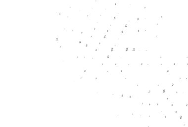 Açık Gümüş, müziksel notalı gri vektör dokusu.