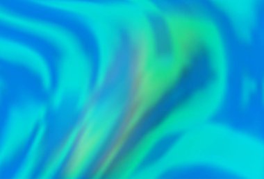 Açık Mavi, eğri kurdeleli yeşil vektör şablonu.