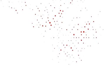 Kart sembollü açık kırmızı vektör deseni.