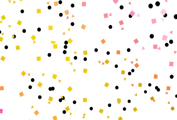 Светло Розовая Желтая Векторная Текстура Стиле Poly Кругами Кубиками — стоковый вектор