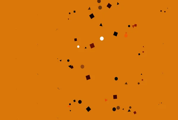 Textura Vectorial Naranja Claro Estilo Polivinílico Con Círculos Cubos — Vector de stock