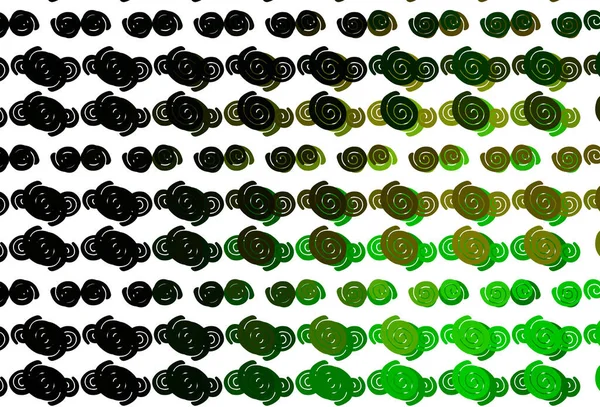 Verde Claro Plantilla Vector Amarillo Con Formas Lava — Archivo Imágenes Vectoriales