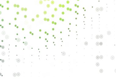 Renkli kar taneleriyle Açık Yeşil vektör dokusu.