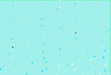 Açık Mavi, çemberli çokgen biçiminde sarı vektör deseni.