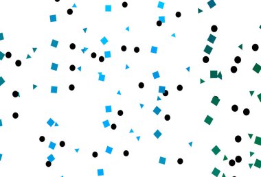 Açık Mavi, çemberli çokgen biçiminde yeşil vektör deseni.