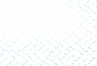 Açık Mavi, müzik elementleriyle yeşil vektör deseni.